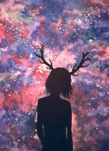Stargazer - Watercolour & Ink